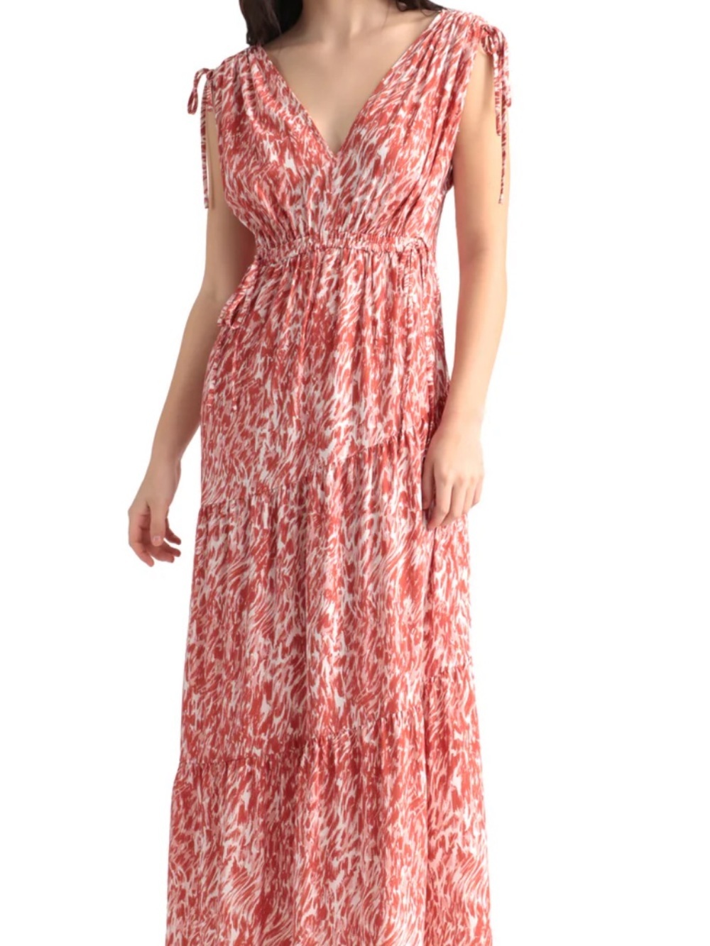 Maggy London Maxi Dress Size 16W Sleeveless A-Line Flowy Resort Vacation Pockets - Picture 2 of 13